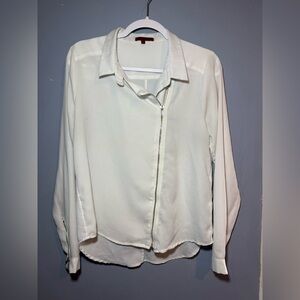 Red by BKE (Buckle) Women's White Zip-Up Blouse